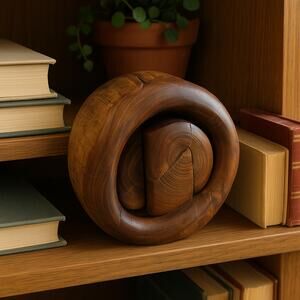 VTG Artisan Made Wooden Stash Box /Organic Natural Wood Design/ Hidden Drawer